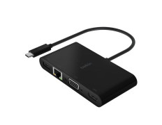 Docking USB-C Belkin con HDMI 4K, VGA, USB 3.0, RJ45, USB-C PD 100W - Color Negro