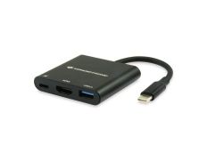 DOCKING USB-C CONCEPTRONIC DONN01B - HDMI 1xHembra USB-C PD 60W USB-A CABLE 0,15CM