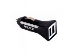 Cargador USB Dual Coche 3.1A Negro - ¡Carga Rápida!