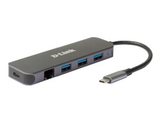 D-LINK DOCKING STATION USB-C 5 EN 1 CON ETHERNET Y SUMINISTRO ELÉCTRICO