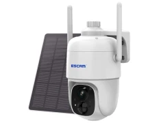 Cámara de vigilancia IP Escam G24 3M Wifi con panel solar Blanco