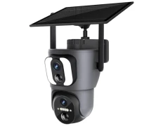 Cámara Escam QF390 Negro 1080p, Lente Dual, WiFi y Panel Solar