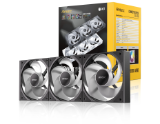 VENTILADORES ANTIC Kit 3 Auxiliar C120R A-RGB - Negro