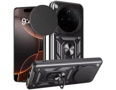 Funda Armadura Militar Oppo Find X8 5G - Protección Cámara y Anillo Negro