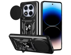 Funda Armadura Militar Xiaomi Redmi Note 14 Pro 5G / Poco X7 5G - Protección Cámara, Soporte Metálico, Anillo Negro