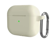 Funda de silicona con Mosquetón para Apple AirPods 3ª Gen Blanco - CROCOCASE
