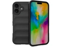 Funda de silicona para iPhone 16 Wave Negro - CROCOCASE