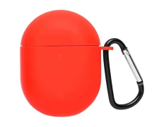 Funda de silicona con Mosquetón para Xiaomi Redmi Buds 3 Pro / POCO Buds Pro Rojo - CROCOCASE