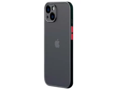 Funda iPhone 13 Negro+Rojo Dual Mate - CROCOCASE