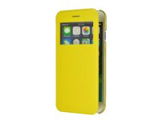 Funda para iPhone 6 con tapa y ventana 4,7" Amarillo