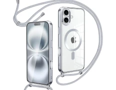 Funda Magnética con colgante iPhone 16 Plata - Marca CROCOCASE