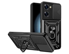 Funda Armadura Militar Xiaomi Poco X7 Pro 5G - Protección Cámara y Soporte Metálico Anillo Negro