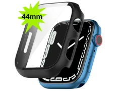 Tapa Protectora Apple Watch 44mm + Cristal Templado - Negro, Compatible con Apple Watch 4/5/6/SE