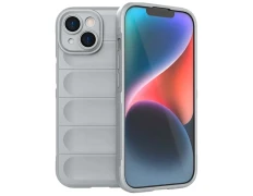 Funda iPhone 15 Wave de silicona en Gris Claro