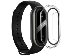 Funda PC + Cristal Templado Xiaomi Mi Smart Band 8 Transparente - Marca CROCOCASE