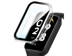 Tempered Glass + Funda PC Xiaomi Mi Smart Band 8 Active Transparente Crococase