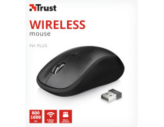 TRUST WIRELESS MOUSE YVI PLUS BLACK (NEGRO) (SENSOR OPTICO DE 800 - 1.600 PPP REALES)