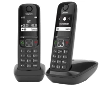 Gigaset AS690 Duo Teléfono Fijo Negro - Tecnología DECT/analógica