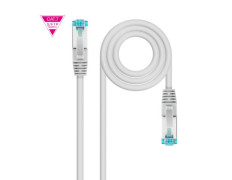 Cable de Red Latiguillo Cat7 600MHz LSZH SFTP PIMF AWG26 1.5M Blanco - Nanocable