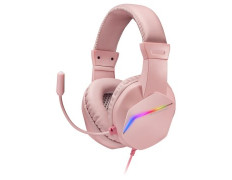 HEADSET MARS GAMING MH122 PINK ULTRA LIGEROS 184g DRIVERS DE NEODIMO 50mm MICROFONO FLEXIBLE JACK 3.