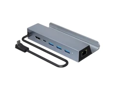 Hub 6 en 1 HDMI 4K PD 100W USB 3.0 RJ45 Ethernet 1000M