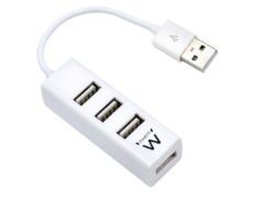 HUB Ewent EW1122 4 puertos (USB 2.0) Blanco