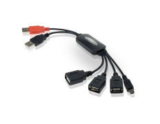 HUB USB 2.0 CONCEPTRONIC 3 PUERTOS USB + 1 MINI USB - USB-A DE ALIMENTACIÓN