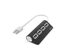 HUB USB 2.0 Hama Negro 4 Puertos 480Mbits