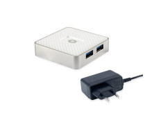 HUB USB 3.0 CONCEPTRONIC HUBBIES03W BLANCO, 4 PUERTOS USB 3.0 CON ALIMENTADOR