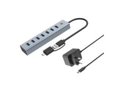 HUB USB TYPE C CONCEPTRONIC 7 PUERTOS HUBBIES21GP USB 3.0 CON ALIMENTADOR