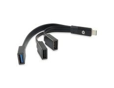 HUB USB 3.1 Tipo C CONCEPTRONIC HUBBIES - 1 Puerto USB 3.0 + 2 Puertos USB 2.0 Negro