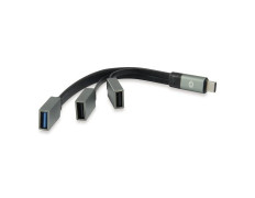 HUB USB-C Conceptronic HUBBIES - 1 Puerto USB 3.0 + 2 Puertos USB 2.0 - Color Gris