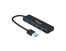 USB HUB 3.2 EQUIP LIFE con 4 Puertos USB 3.2 e Incluye Adaptador USB-C