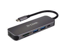 Hub USB-C D-Link DUB-2325 con 2xUSB3.0, 1xUSB-C y 1xLector de Tarjetas
