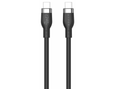 Cable USB-C a USB-C de silicona de 240 W HyperJuice (6ft/2m) - Negro