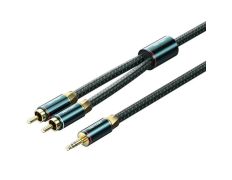 Cable de Audio Estéreo 2xRCA/M Jack 3.5/M 1m Verde/Negro Vention - Compra Online