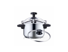 Olla Inox Plus Haeger 4L con Válvula Rotativa