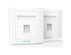 Tipo 86 Blanco Vention Placa de Pared 1 Puerto RJ45