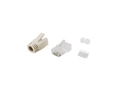 Kit 100 Conectores RJ45 Equip Cat 6A con Capuchón y Guía