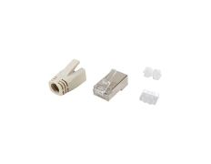 Kit 100 Conectores RJ45 Equip Categoría 6A Apantallado con Capuchón y Guía