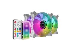 Kit Ventilador Interno ARGB Mars Gaming MF-3D White, 12x12cm - Efecto Espejo Infinito