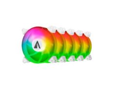 Kit 5x Ventilador Interno Abysm Arclight ARGB White 120mm con Mando a Distancia y Controlador