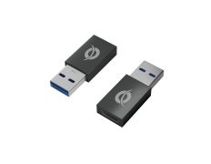 Kit Adaptadores 2 Unidades USB 3.0 Tipo A Macho a USB-C Conceptronic Hembra