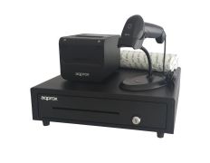 Kit TPV Approx Cajón Negro + Escáner + Impresora Térmica + Papel BPA