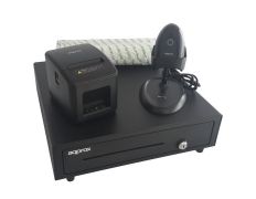 Kit TPV APPROX - Negro Cajon APPCASH01, Scanner APPLS11AS, Impresora POS80AM-USB, Papel CYT8060BPA