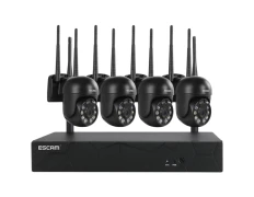 Kit de Videovigilancia IP Escam WNK614 Wifi 3MP con 4 Cámaras