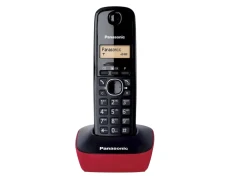 Panasonic KX-TG1611 - Teléfono inalámbrico DECT en Negro y Rojo