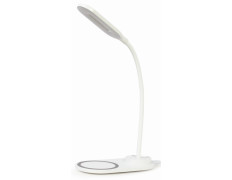 Gembird - Lámpara De Escritorio Con Cargador Inalámbrico En Color Blanco