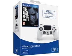 Mando Dualshock 4 Glacier White + The Last of Us Parte II