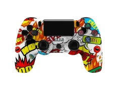Mando PS4 Powergaming V2 Flames - Gamepad Inmersivo para Juegos